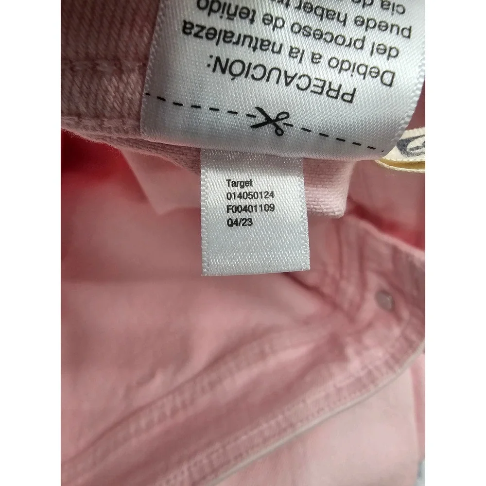 Universal Thread Womens Wide Leg Ankle Jeans Pink Cotton Blend Casual Size 17